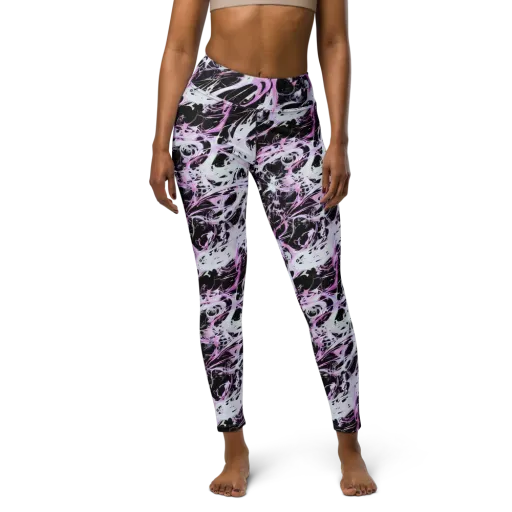Electric Noir on a Yoga Leggings