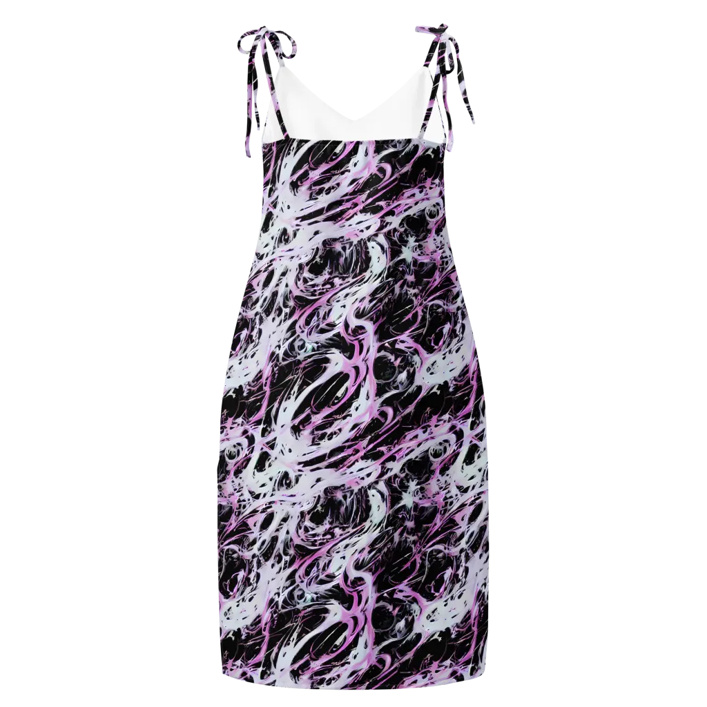 Electric Noir on Slip Dress — Back