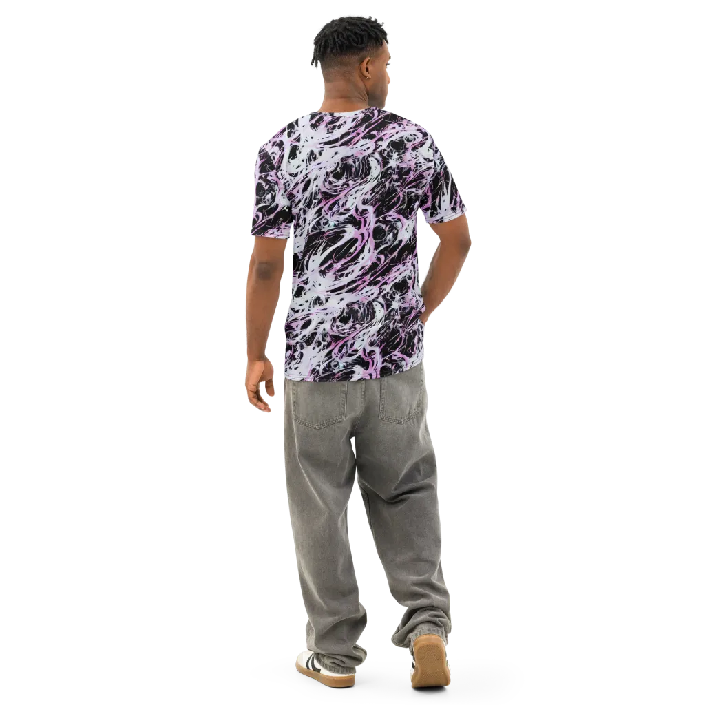Electric Noir on Men's Cotton Crew Neck T-Shirt — Back