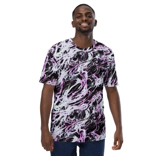 Electric Noir on a Men's Crew Neck T-Shirt