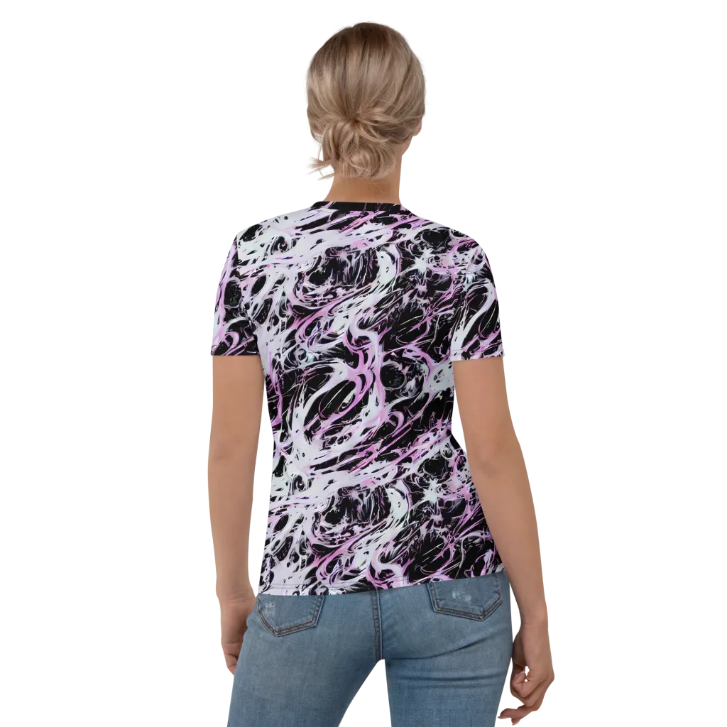 Electric Noir on Women's Crew Neck T-Shirt — Back