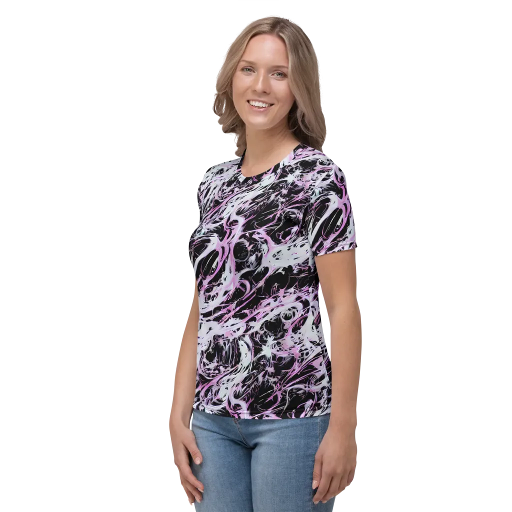 Electric Noir on Women's Crew Neck T-Shirt — Left