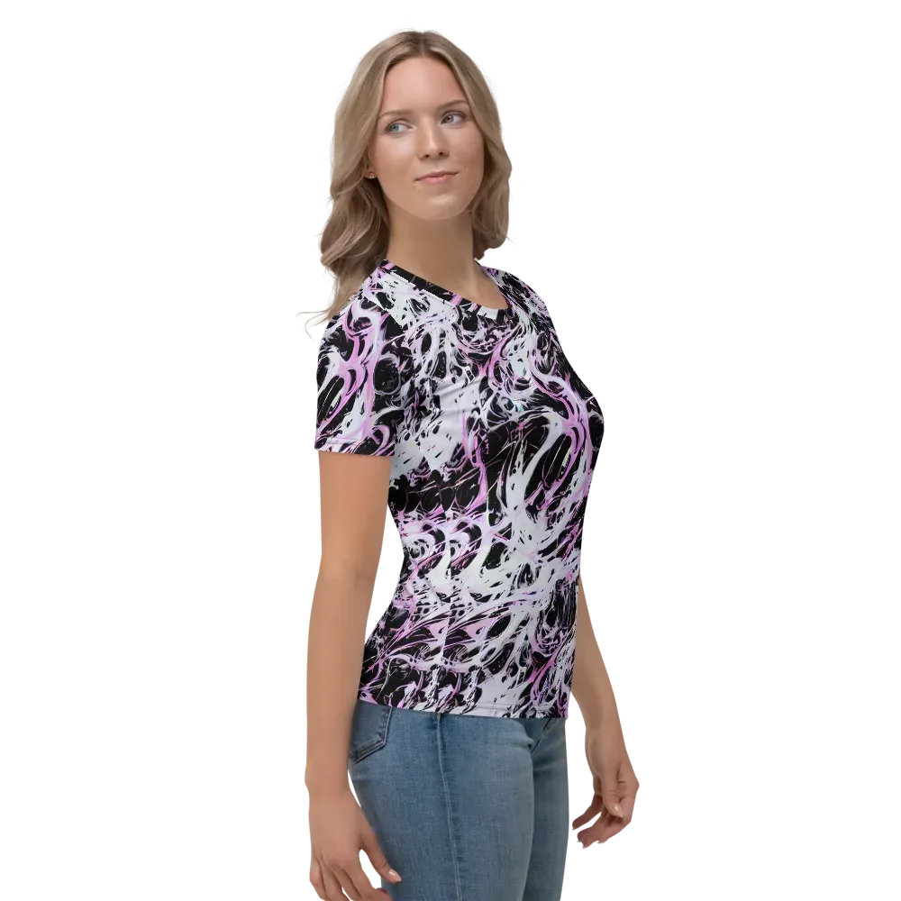 Electric Noir on Women's Crew Neck T-Shirt — Right