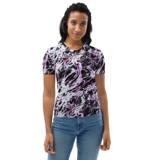 Electric Noir on a Women's Crew Neck T-Shirt