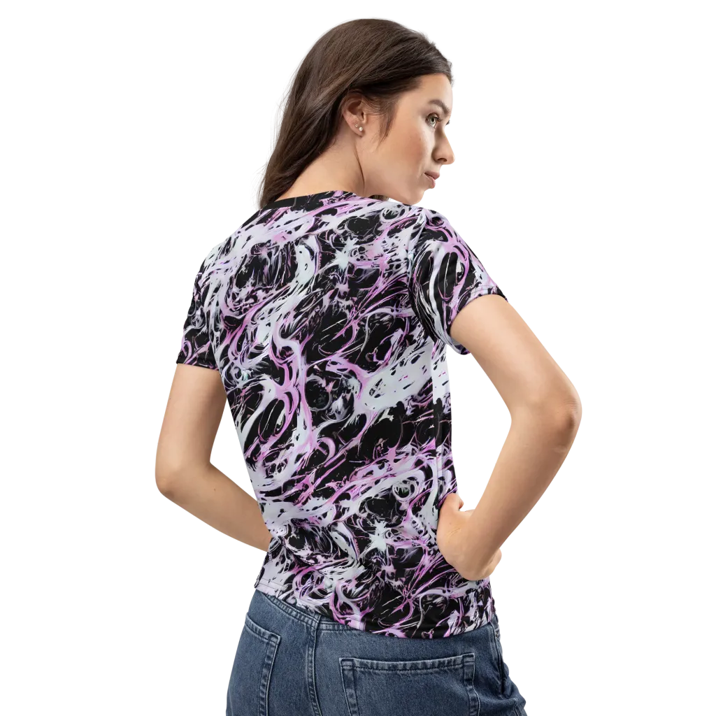 Electric Noir on Women's Crew Neck T-Shirt — Back
