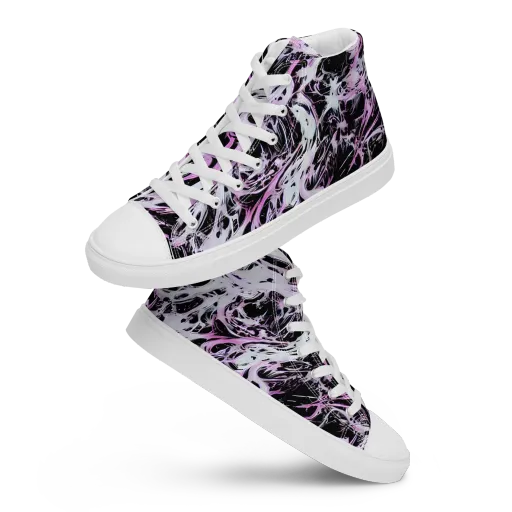 Electric Noir on a Women's High Top Canvas Shoes