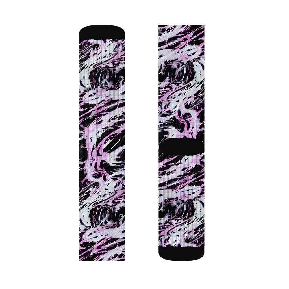 Electric Noir on Socks — Left Sock