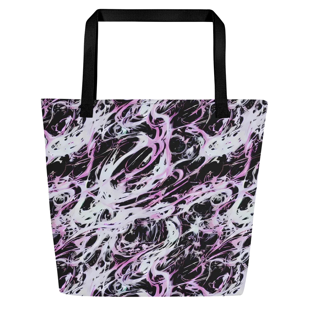 Electric Noir on Large Tote Bag W/ Pocket — Front