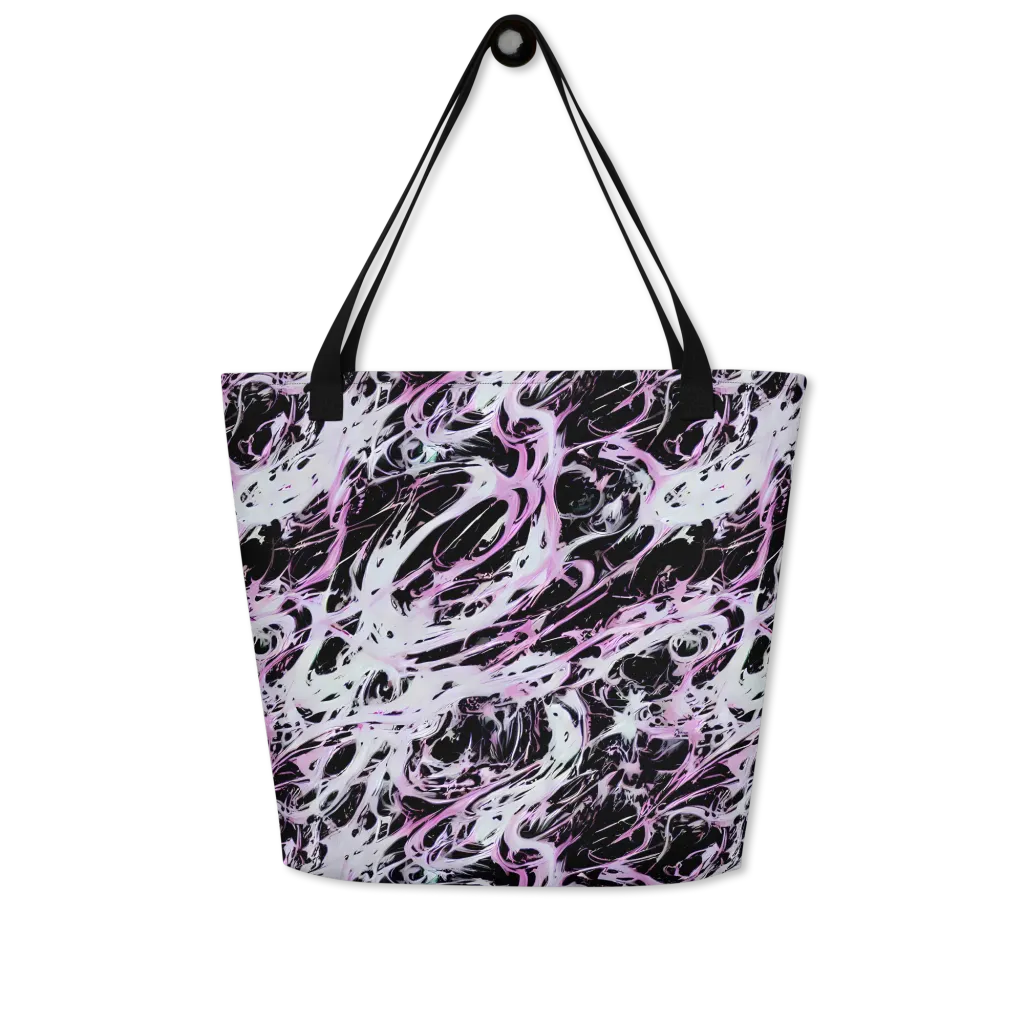 Electric Noir on Large Tote Bag W/ Pocket — Front
