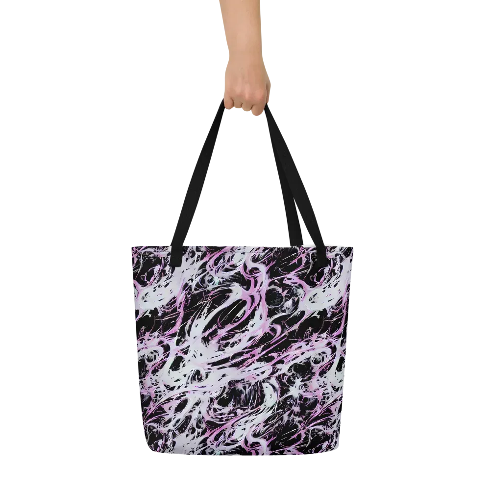 Electric Noir on Large Tote Bag W/ Pocket — Front