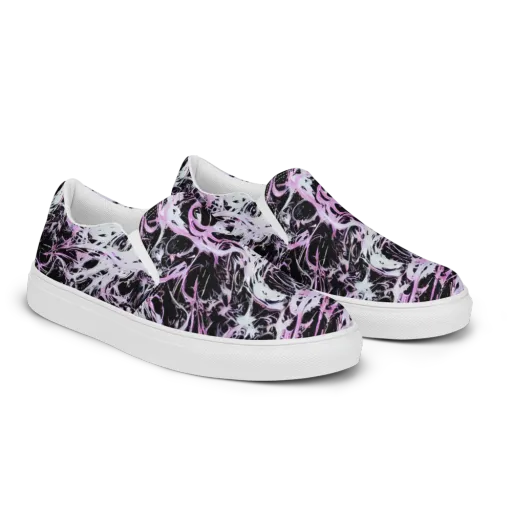 Electric Noir on a Women's Slip-On Canvas Shoes