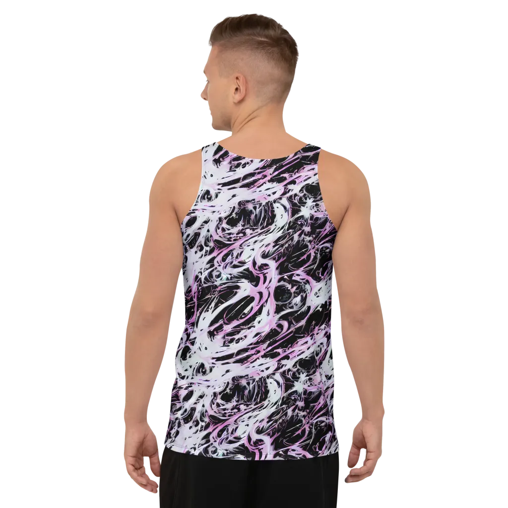Electric Noir on Men's Tank Top — Back