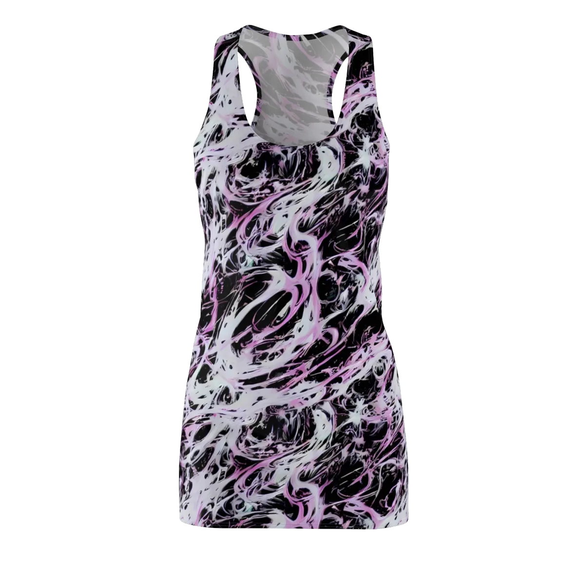 Electric Noir on Racerback Dress — Front