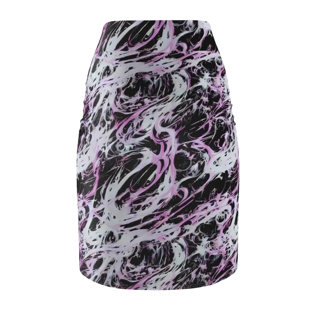 Electric Noir on Pencil Skirt — Back