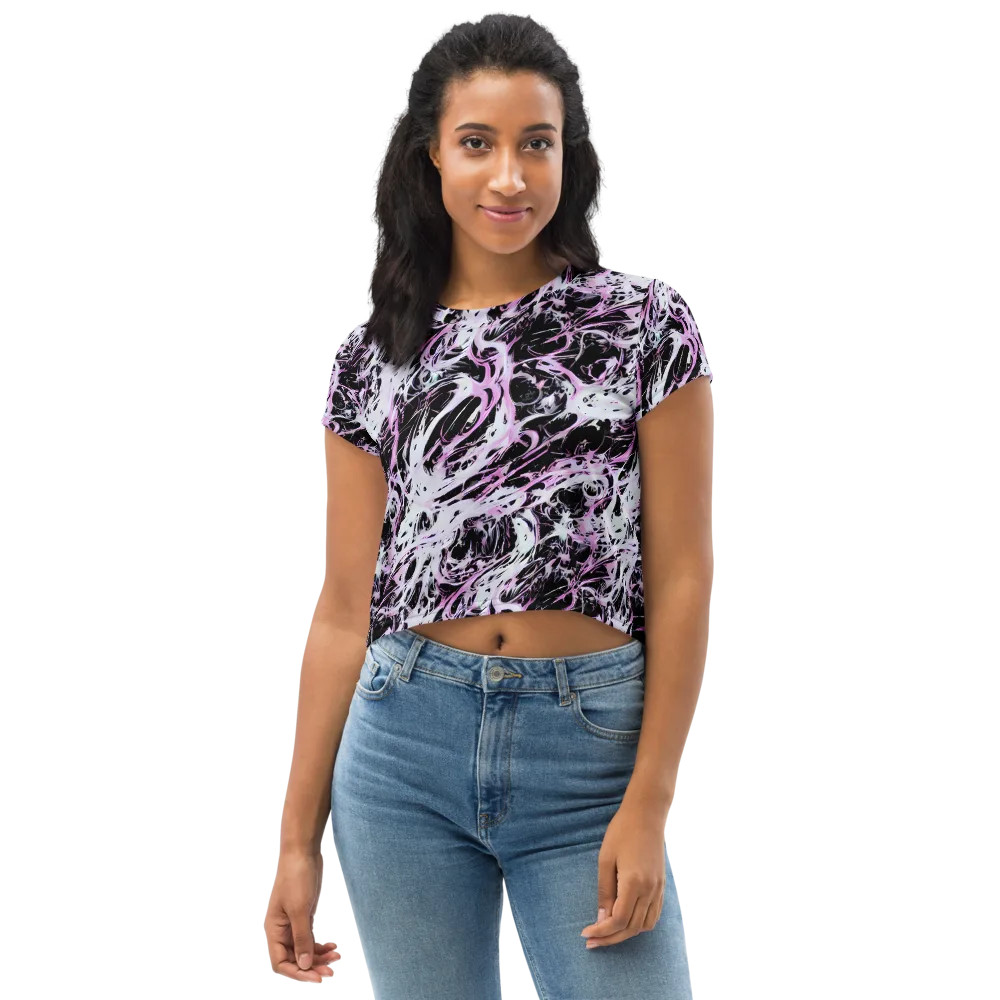 Electric Noir on Crop Tee — Front