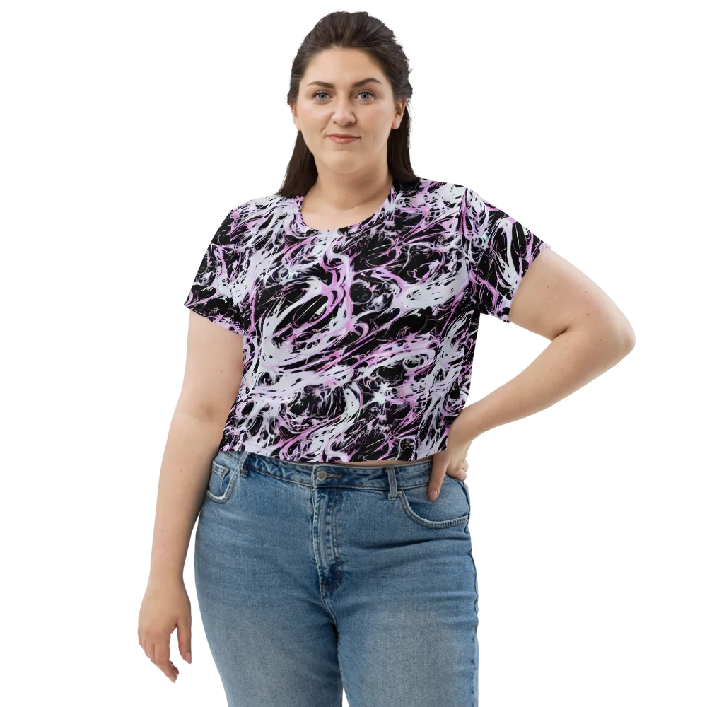 Electric Noir on Crop Tee — Front