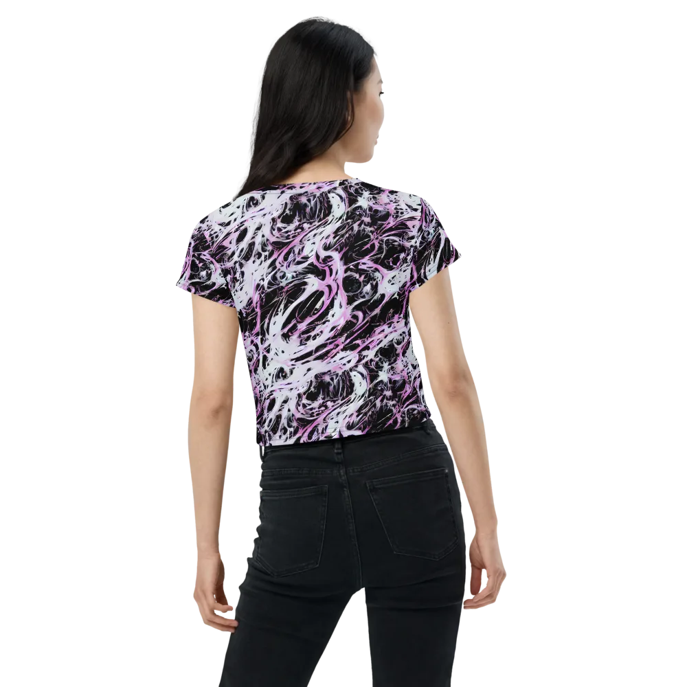 Electric Noir on Crop Tee — Back