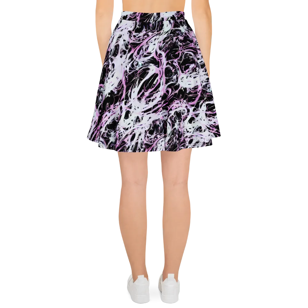 Electric Noir on Skater Skirt — Back