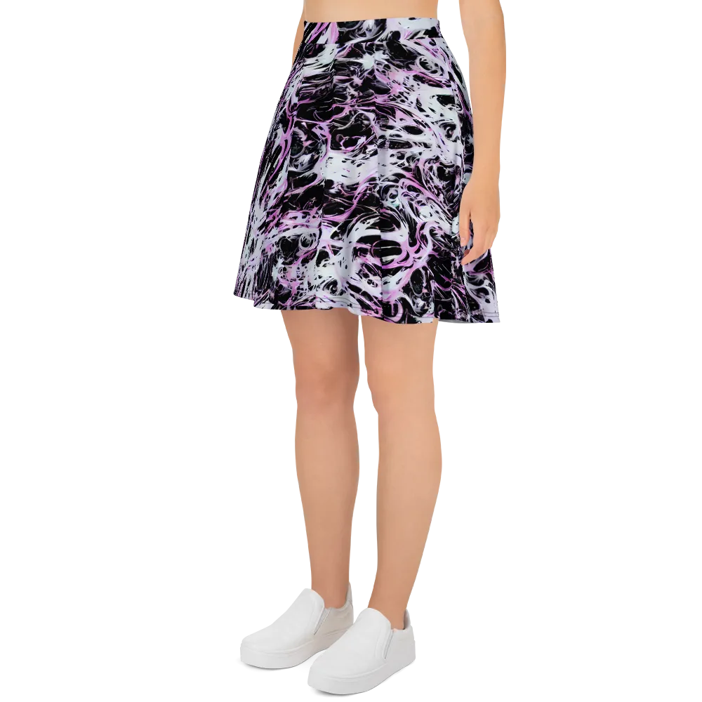 Electric Noir on Skater Skirt — Left