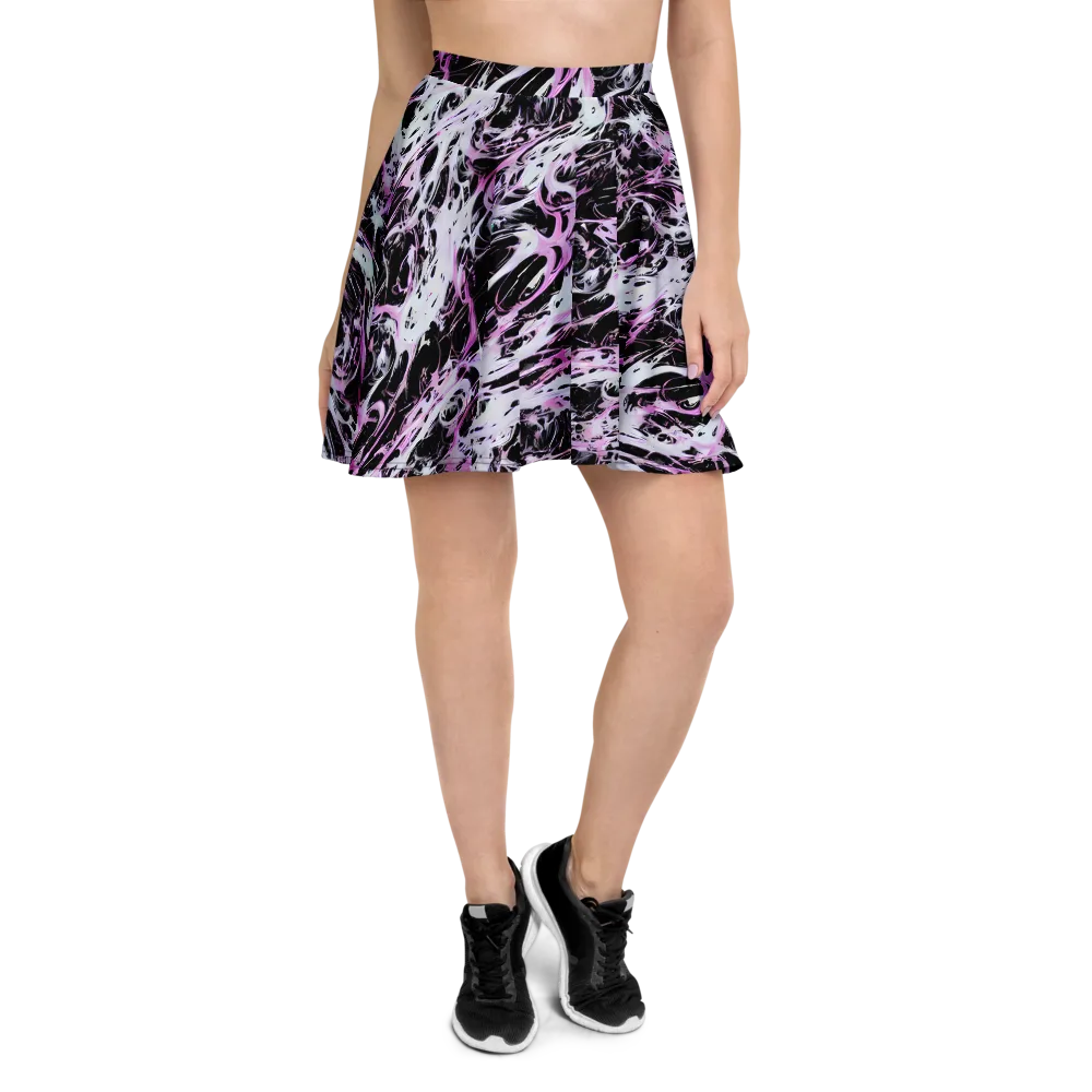 Electric Noir on Skater Skirt — Front