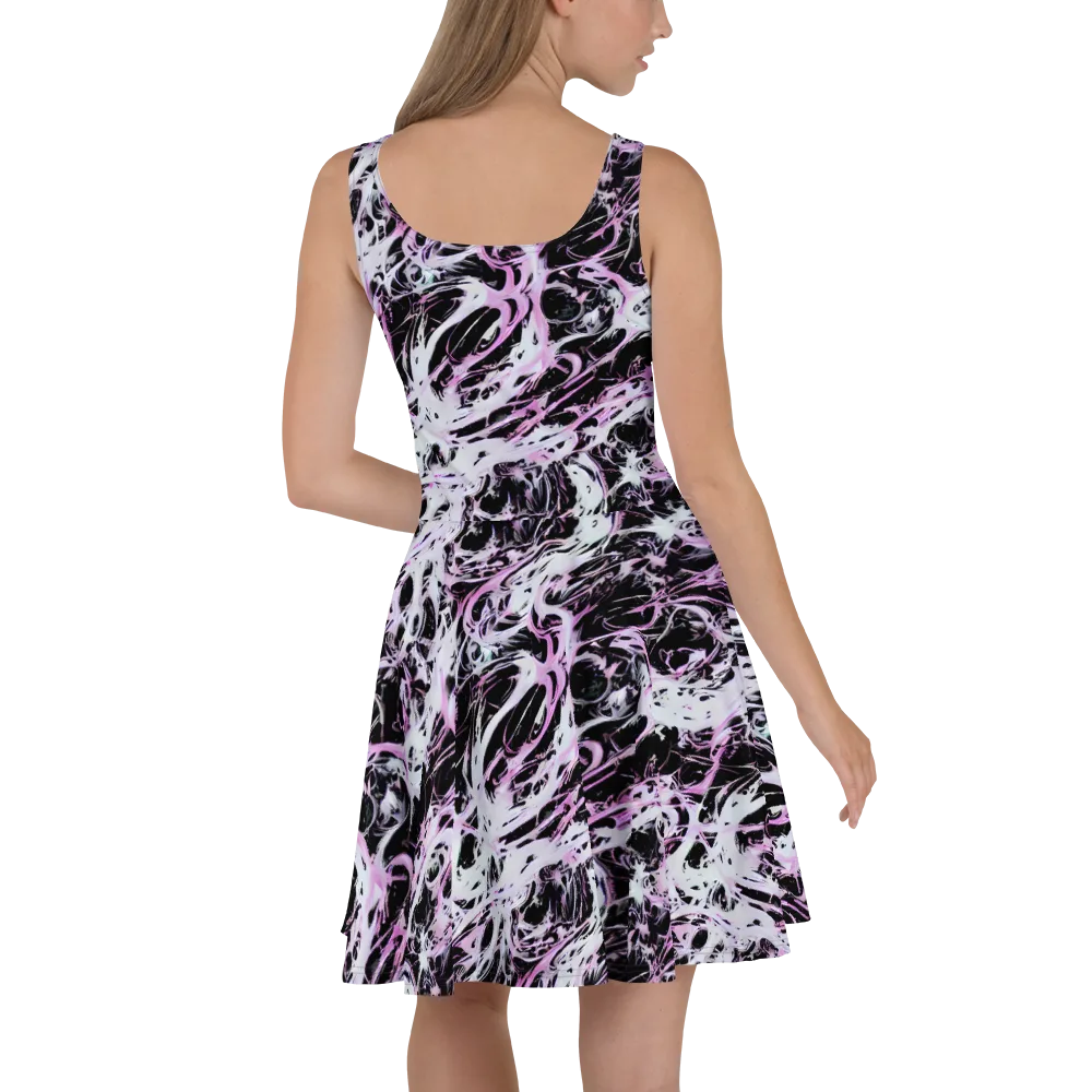 Electric Noir on Skater Dress — Back