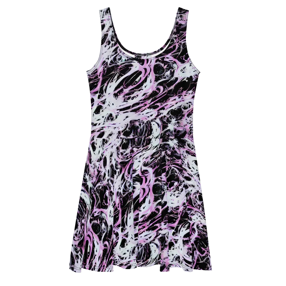 Electric Noir on Skater Dress — Front