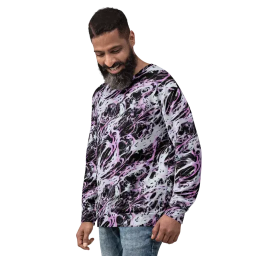 Electric Noir on a Sweatshirt