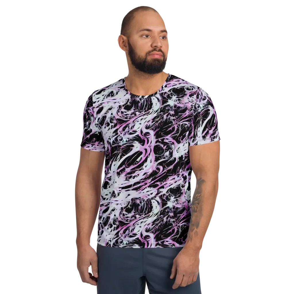 Electric Noir on Men's Athletic T-Shirt — Front