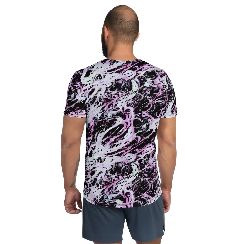 Electric Noir on Men's Athletic T-Shirt — Back