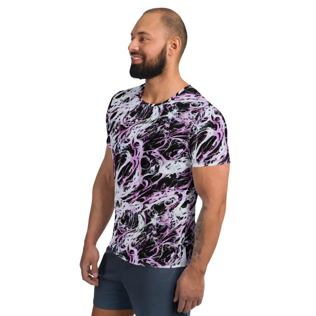 Electric Noir on Men's Athletic T-Shirt — Left