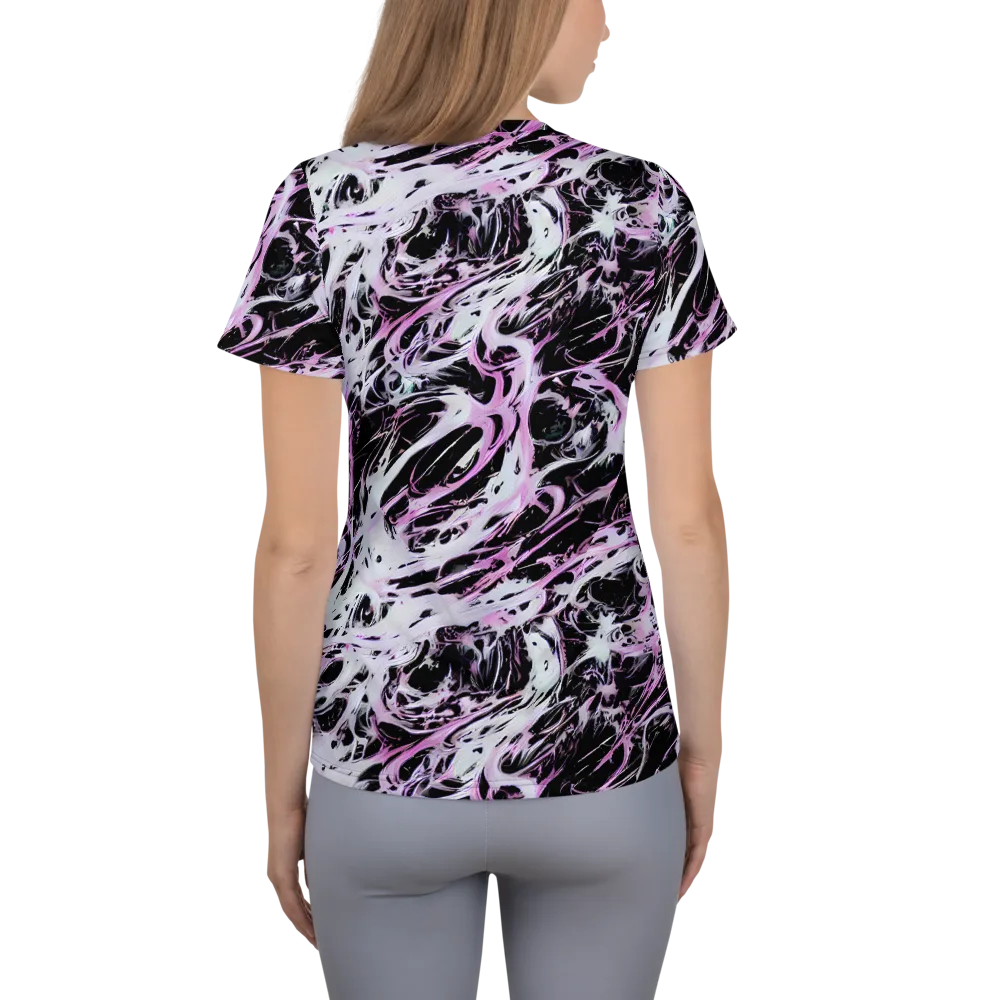 Electric Noir on Women's Athletic T-Shirt — Back