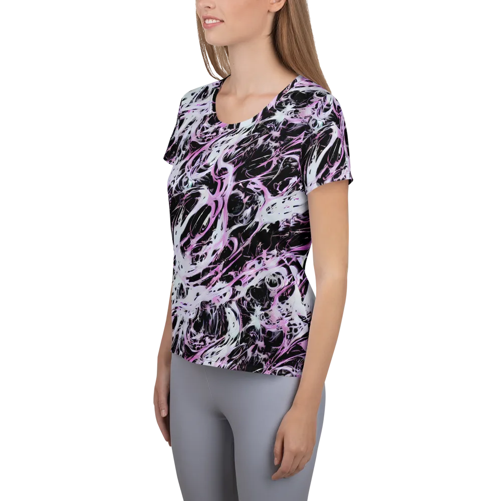 Electric Noir on Women's Athletic T-Shirt — Left