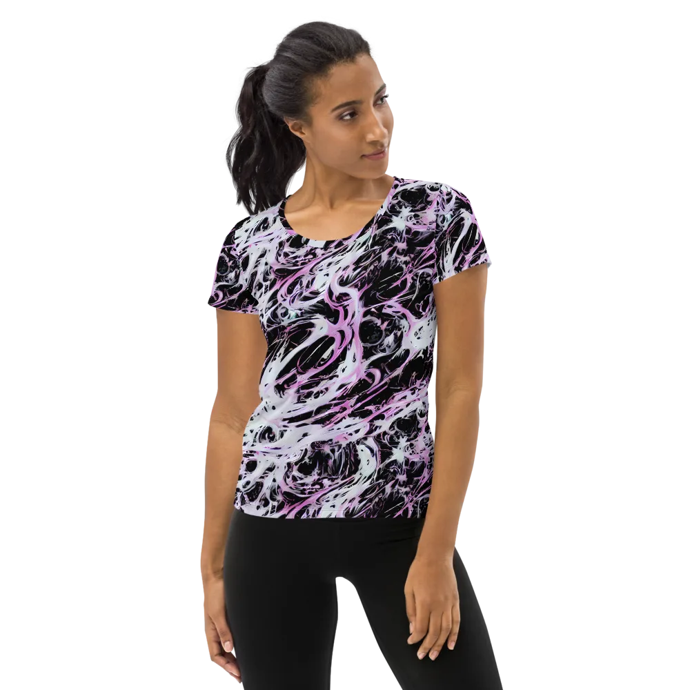 Electric Noir on Women's Athletic T-Shirt — Front