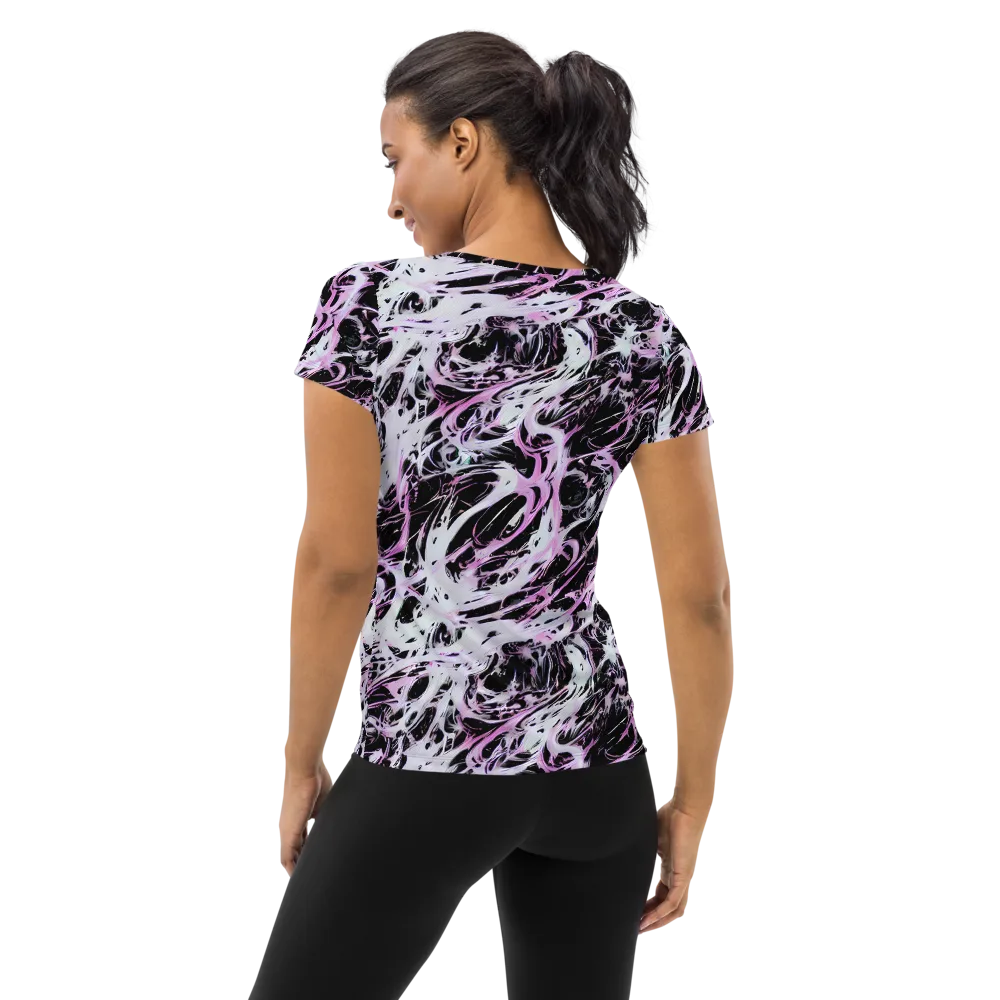 Electric Noir on Women's Athletic T-Shirt — Back