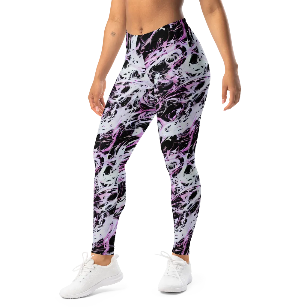 Electric Noir on Leggings — Left Front