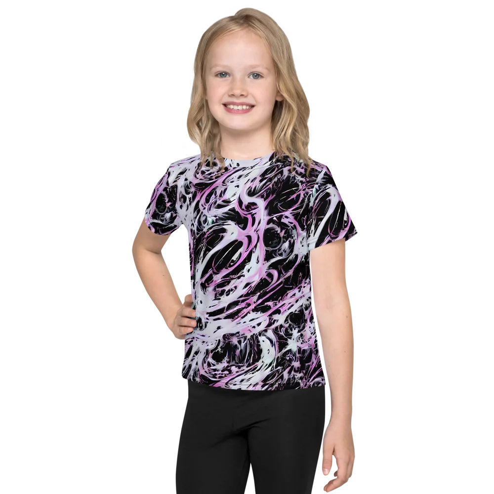 Electric Noir on Kids Crew Neck T-Shirt — Front