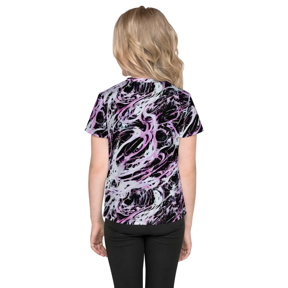 Electric Noir on Kids Crew Neck T-Shirt — Back