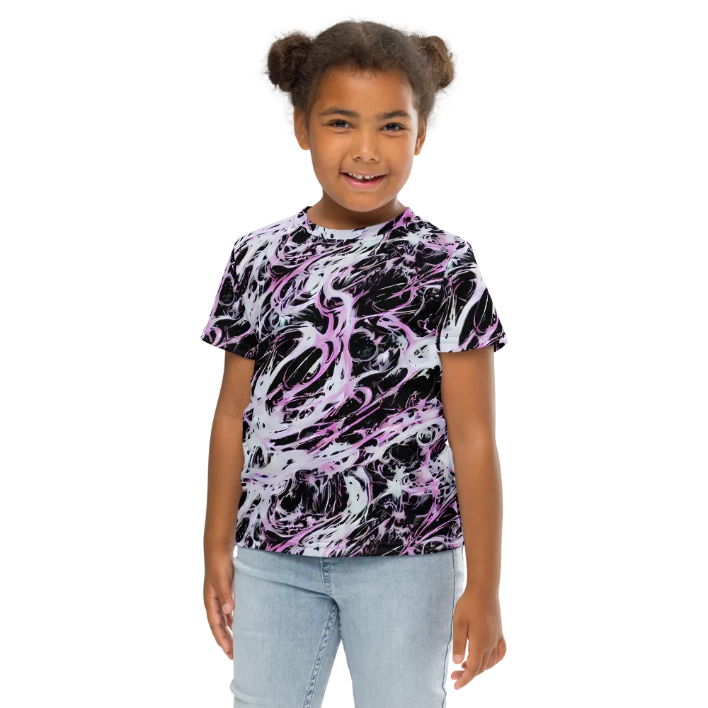 Electric Noir on Kids Crew Neck T-Shirt — Front