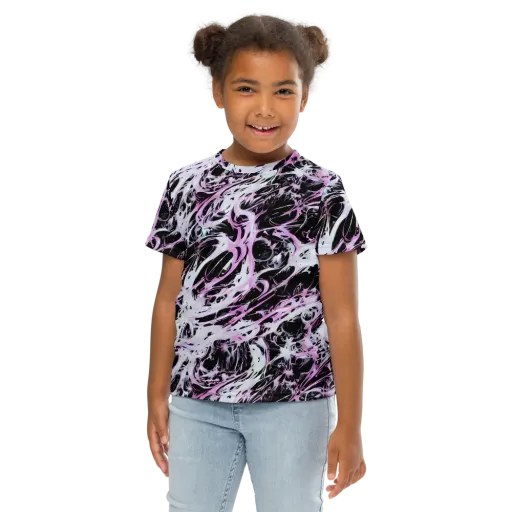 Electric Noir on a Kids Crew Neck T-Shirt