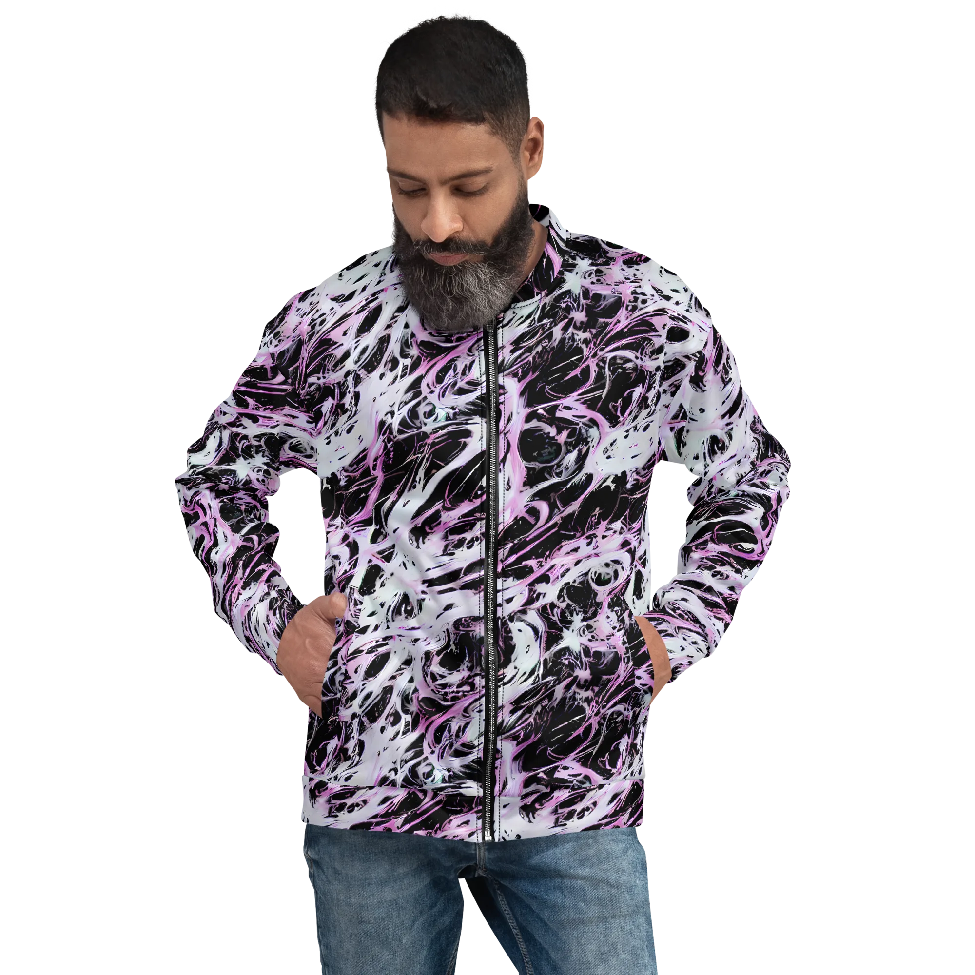 Electric Noir on Bomber Jacket — Front