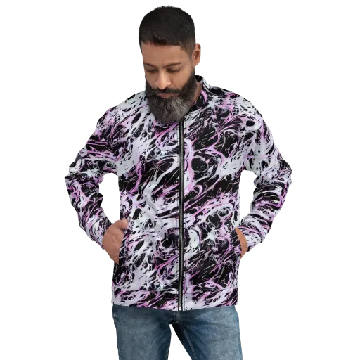 Electric Noir on a Bomber Jacket