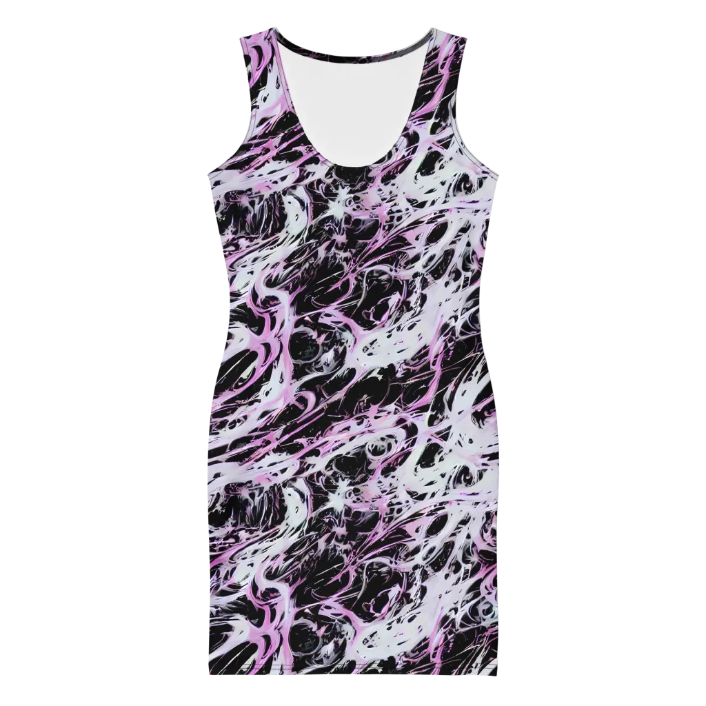 Electric Noir on Bodycon Dress — Front