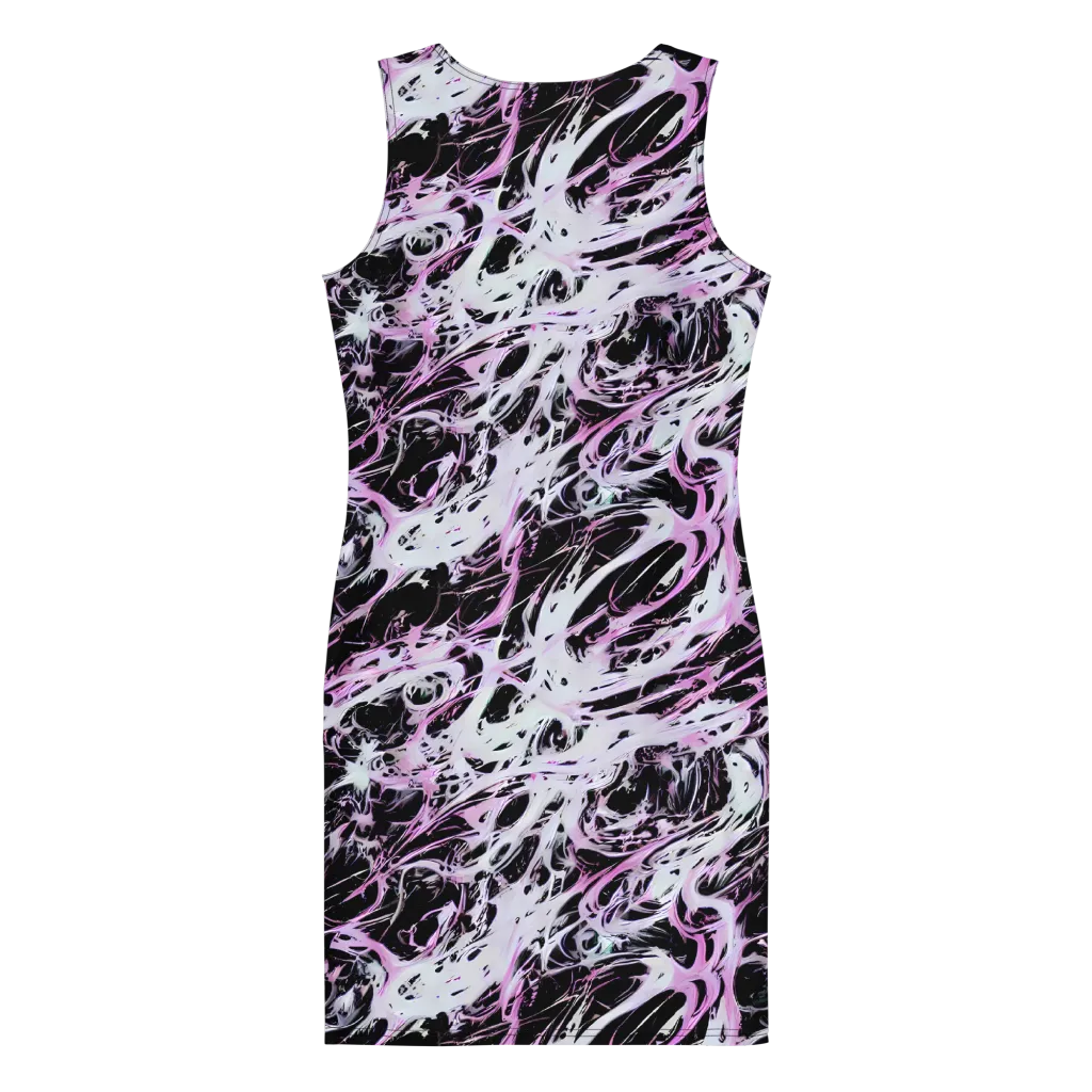 Electric Noir on Bodycon Dress — Back