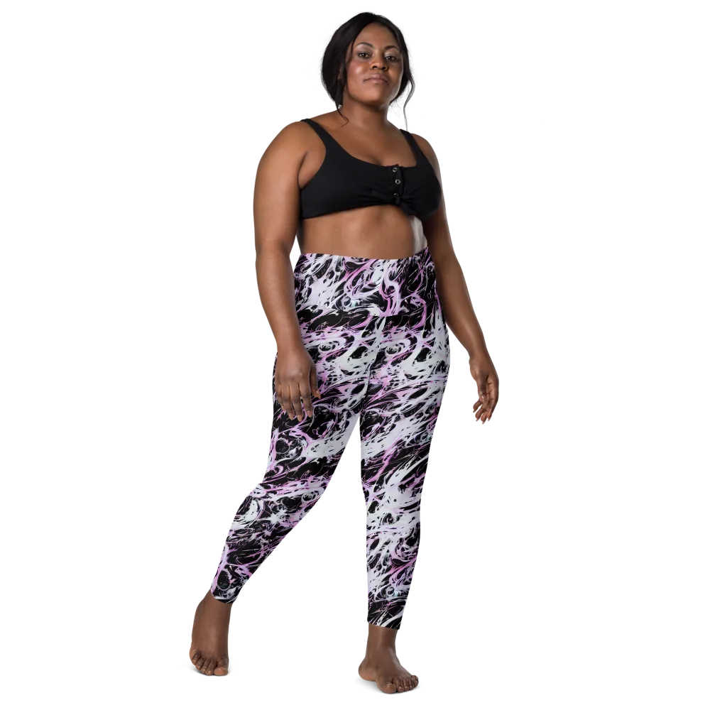Electric Noir on Leggings with Pockets — Front