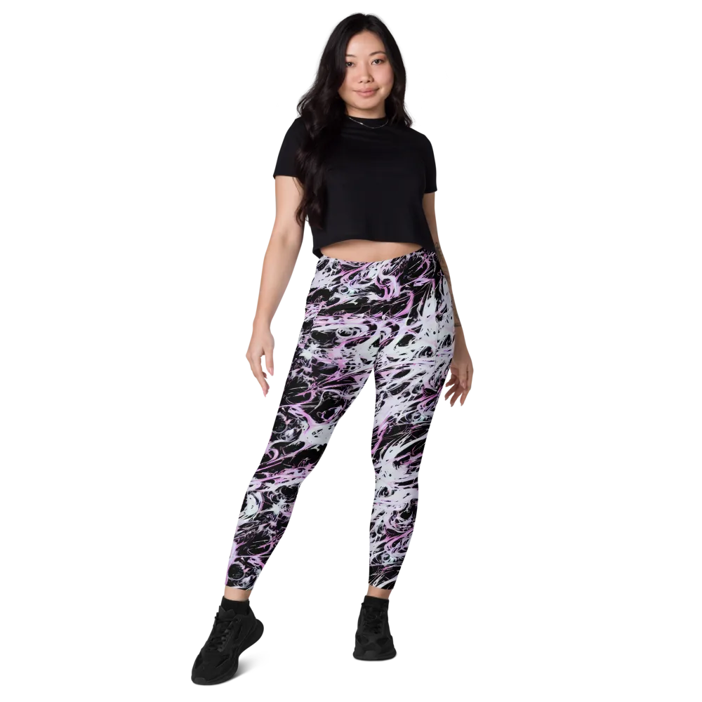 Electric Noir on Leggings with Pockets — Front