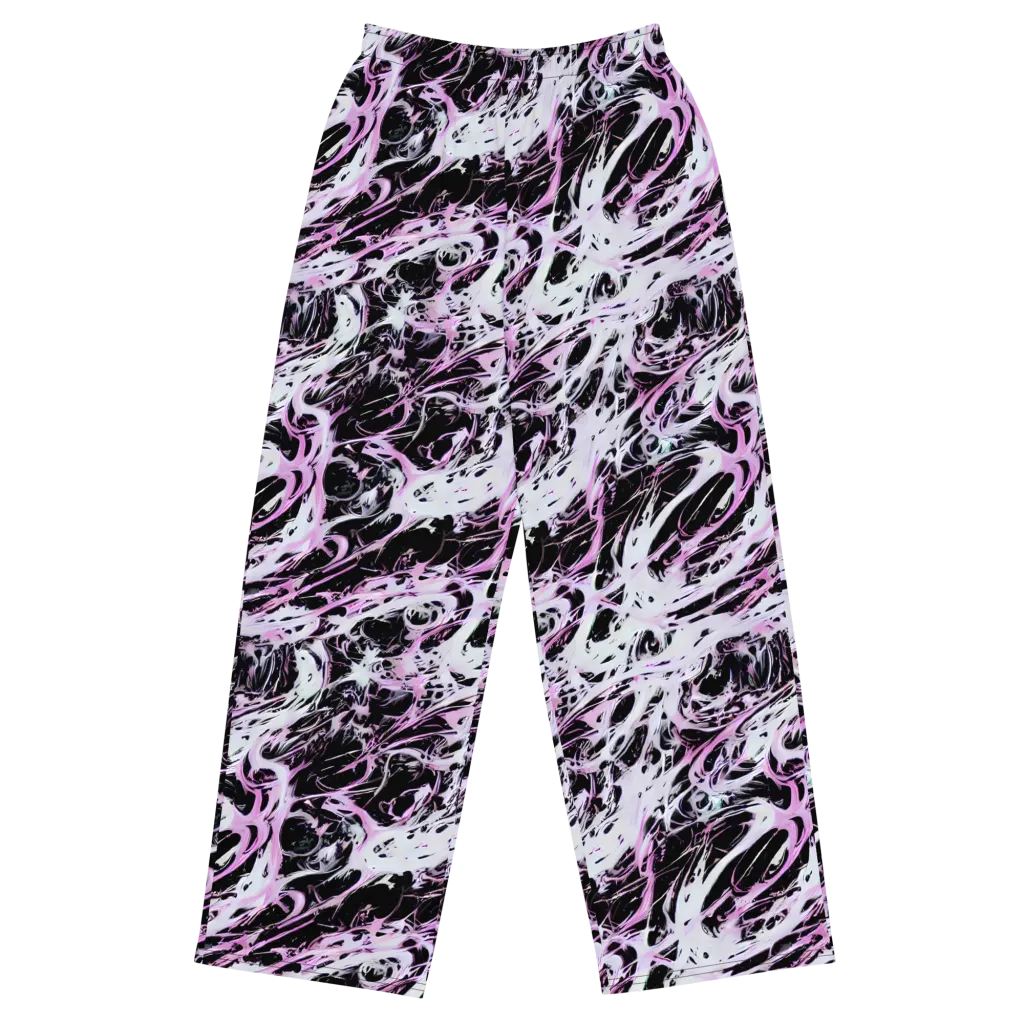 Electric Noir on Wide-Leg Pants — Front