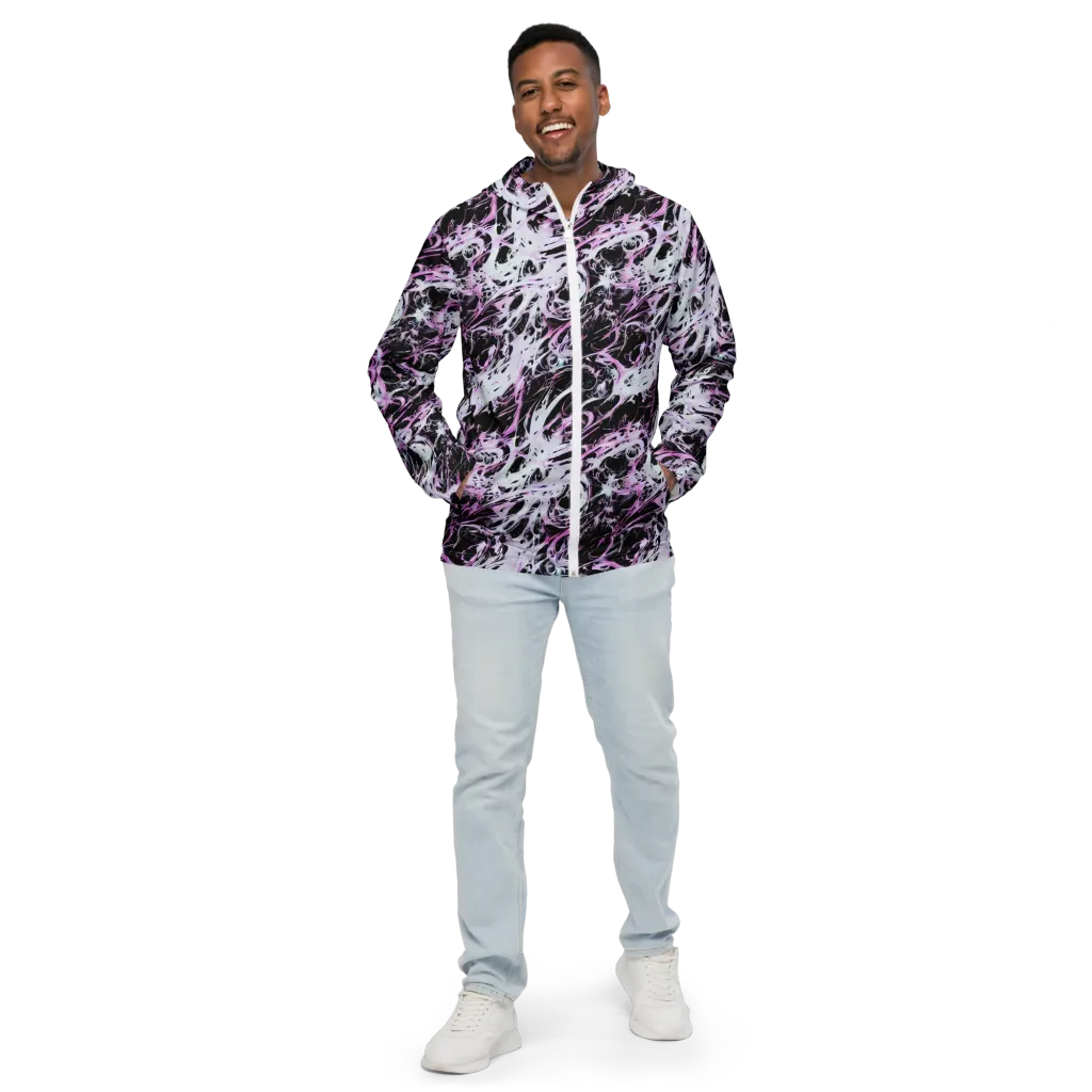 Electric Noir on Men's Windbreaker — Front