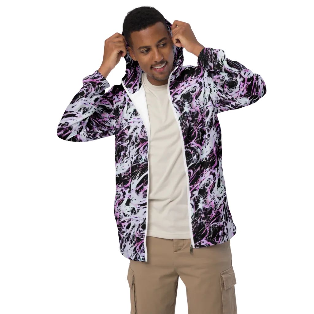 Electric Noir on Men's Windbreaker — Front