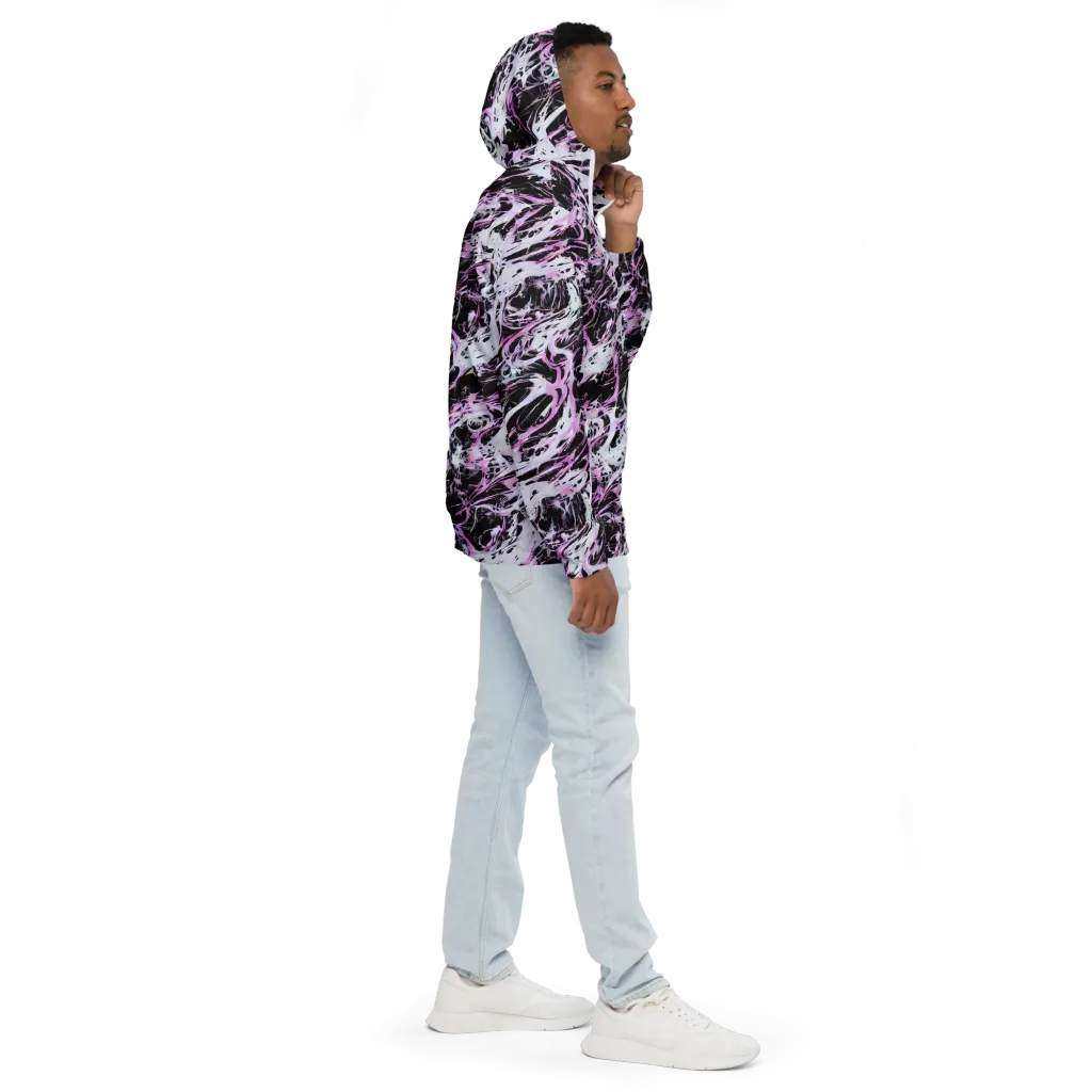 Electric Noir on Men's Windbreaker — Right