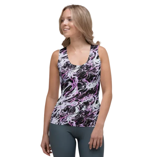 Electric Noir on a Women's Tank Top
